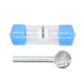 Bom preço Forma de 8 mm de haste D-bola de 22mm Corte Burrs de carboneto de carboneto de corte duplo em linha
