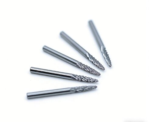 Broca Rotativa de Metal Duro SF-43, Diâmetro de 1/8 de Polegada, Formato de Árvore com Ponta Afiada, Corte Duplo para Aço