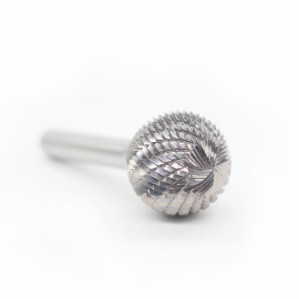 D-Ball Shape 25mm Cut Dia Carbide Burrs With 8mm Shank Dia  Double Cut Carbide Rotary Burr