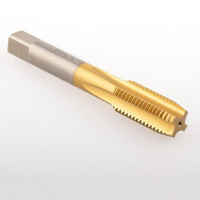 Bom preço Tapão de mão revestido com TiN HSS Set de 4 Flutas de fundo de acabamento Tapão de flauta reta on-line