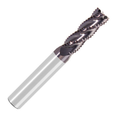 Bom preço 6 mm HRC60 3 Flute Carbide Roughing End Mills para aço AITiN revestido em linha