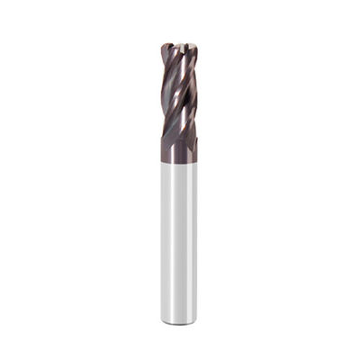 Bom preço 8 mm HRC60 4 flautas Raio extremo de corte de moinho para metal revestido AITiN on-line