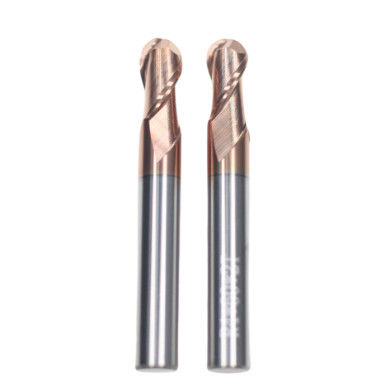 Bom preço 8 mm Dia R4*8*16*8*60 2Flutes TiAISiN Carbide Ball Nose End Mill Para aço carbono liga de aço ferro fundido em linha