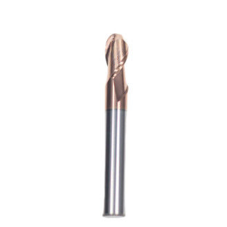 Bom preço 8mm Dia R4*8*16*8*100L 2Flutes TiAISiN Carbide Ball Nose End Mill Para aço carbono liga de aço ferro fundido em linha