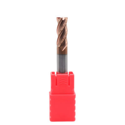 Bom preço 4mm Dia 4*10*4*50 TiAISiN revestido 4 flautas planas Carbide Quadrado End Mill Para aço carbono liga de aço ferro fundido em linha