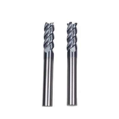 Bom preço 20 mm Dia 20*45*20*100 AITiN Nano preto revestimento 4 Fluto Carbide Quadrado Fin Mill Para aço fundido ferro em linha