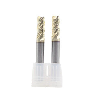 Bom preço 10*25*10*75*4T 4 flautas Moinho final para aços inoxidáveis e liga de titânio HT Champagne Gold Coating em linha
