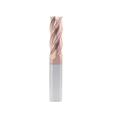 Bom preço Fresa de topo quadrada de carboneto de 4 canais, revestida com TiSiN, 8*20*8*60, para aço carbono, aço ligado e ferro fundido, diâmetro de corte de 8mm em linha