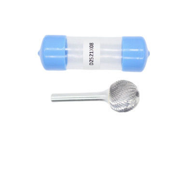 Bom preço D-Ball Forma 25mm Corte Dia Carbide Burrs com 8mm Shank Dia Double Cut Carbide Rotary Burr em linha