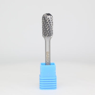 Broca para rebarbadora de haste de 1/4'' com ponta cilíndrica de raio de 1/2